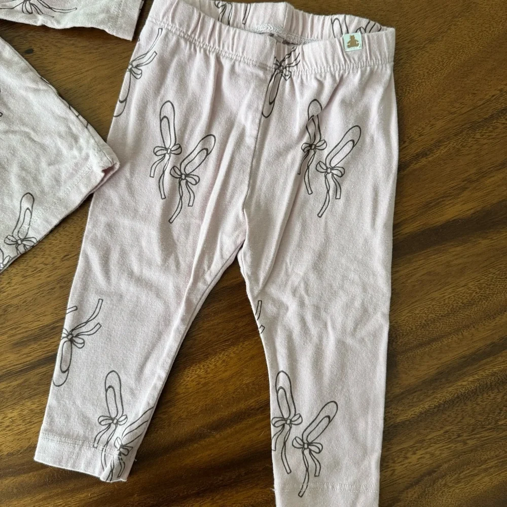 GAP Baby Ballerina Shoes Light Purple Cotton Long Sleeve and Pants Set 6-12M
